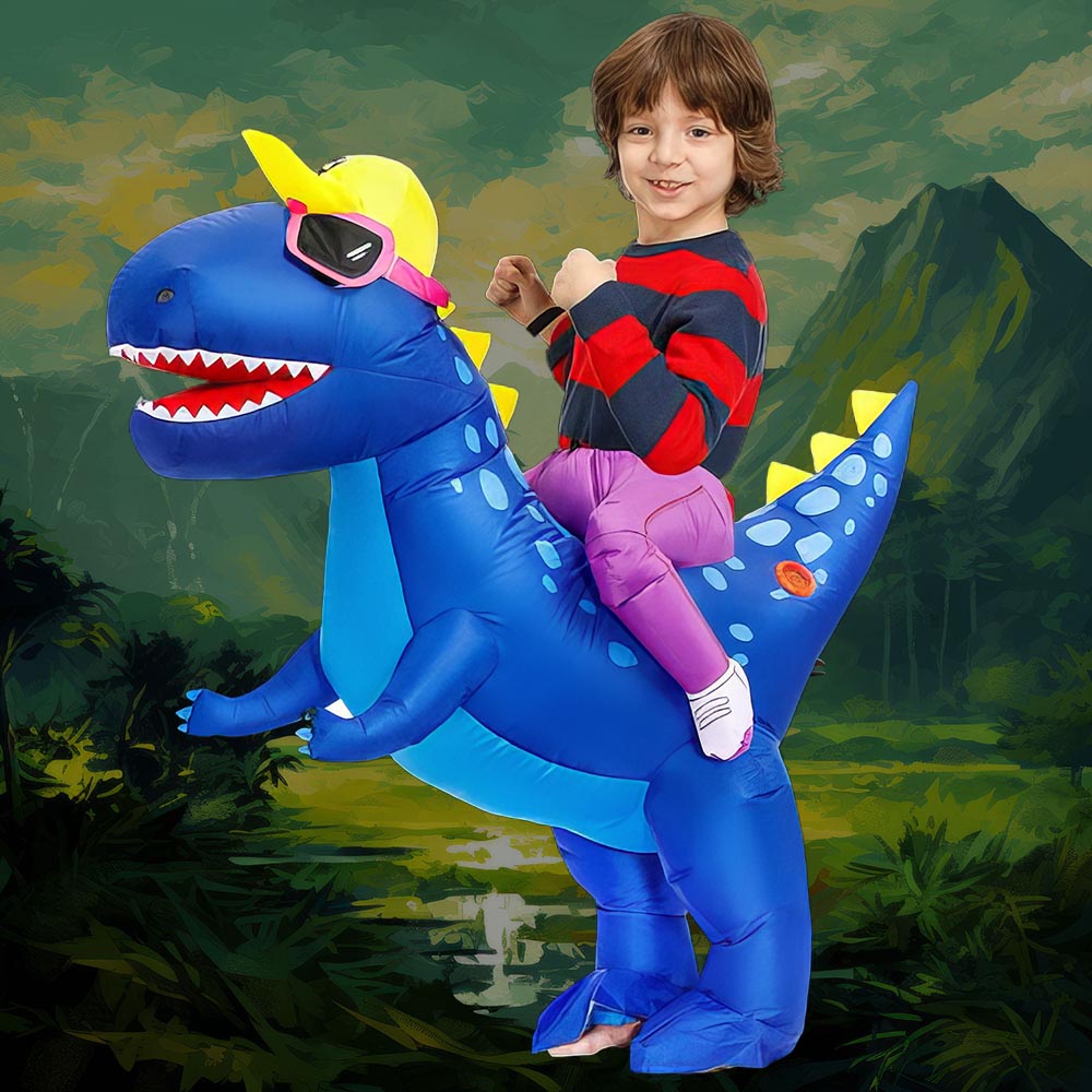 Déguisement dinosaure monture gonflable carnaval – Bébé Filou