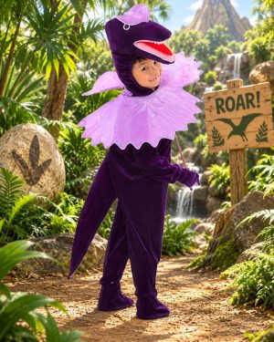 Déguisement Dinosaure Fille Violet