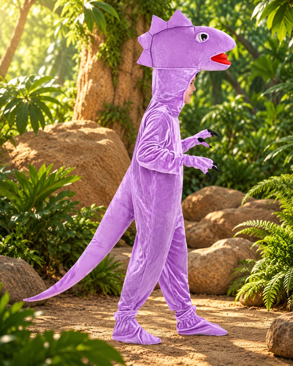 Déguisement Dinosaure Rose