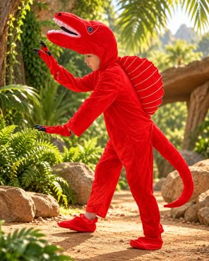 Déguisement Dinosaure Spinosaurus Rouge