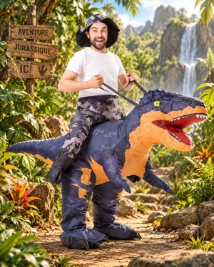 Déguisement Gonflable Adulte Dinosaure Monté