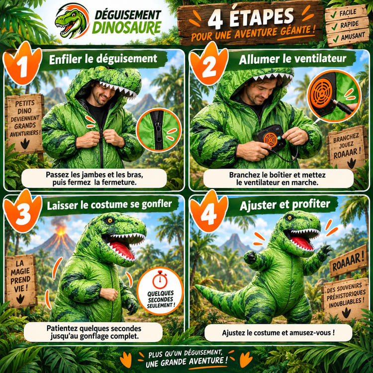 guide deg dinosaure gonflable