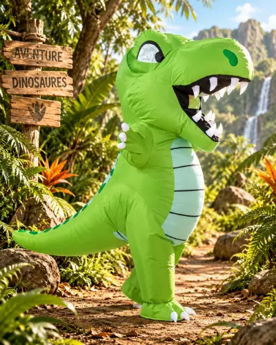 Déguisement Gonflable Adulte Dinosaure Vert